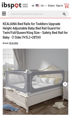 Safety Bed Rails for Toddlers - Height Adjustable