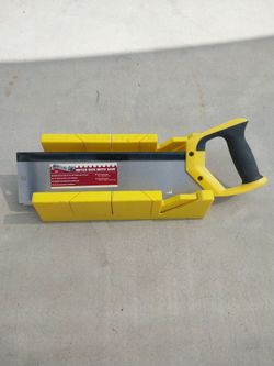 Mitre box and saw