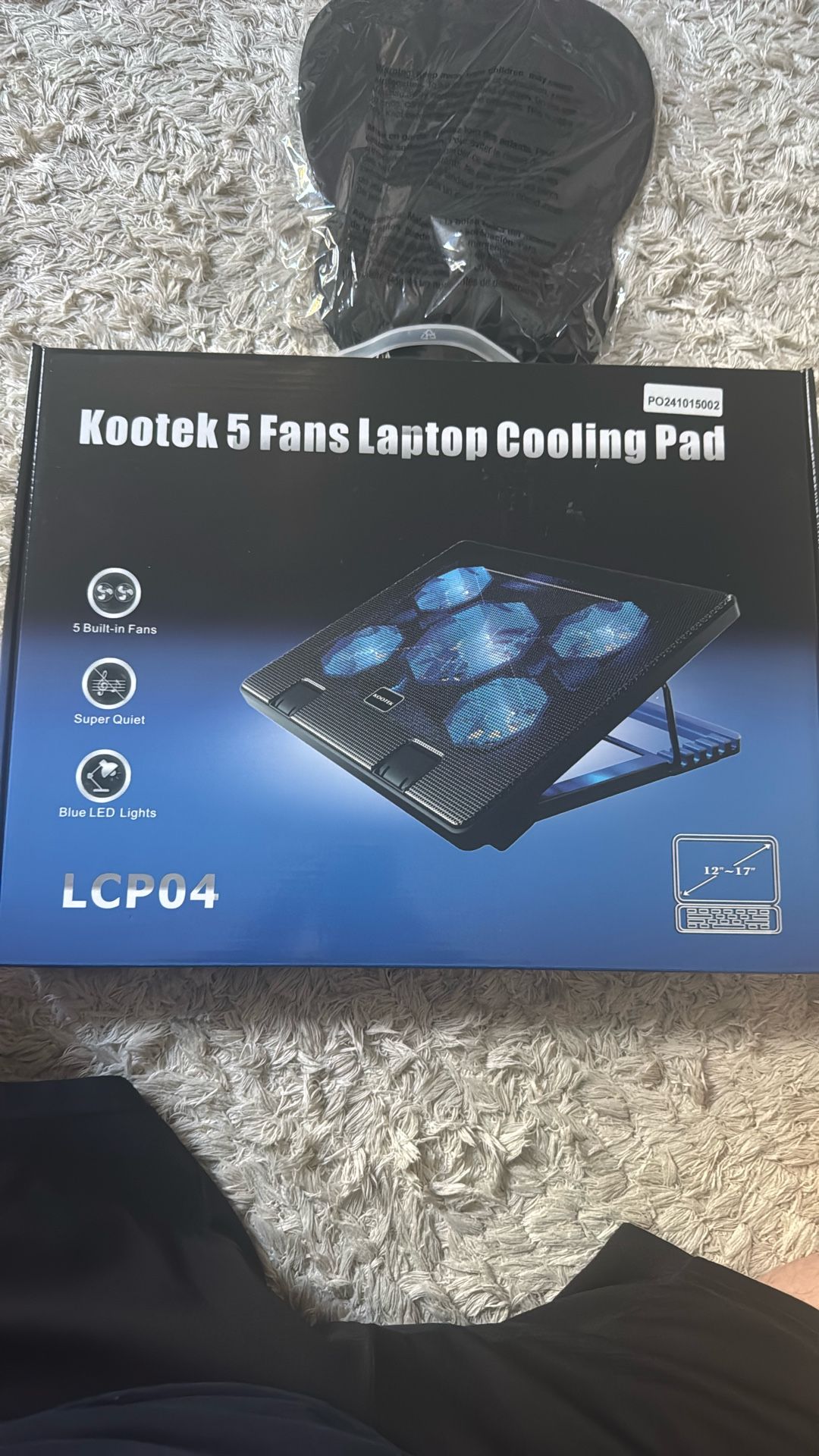 Kootek 5 Fan Laptop Cooler + Mouse Pad