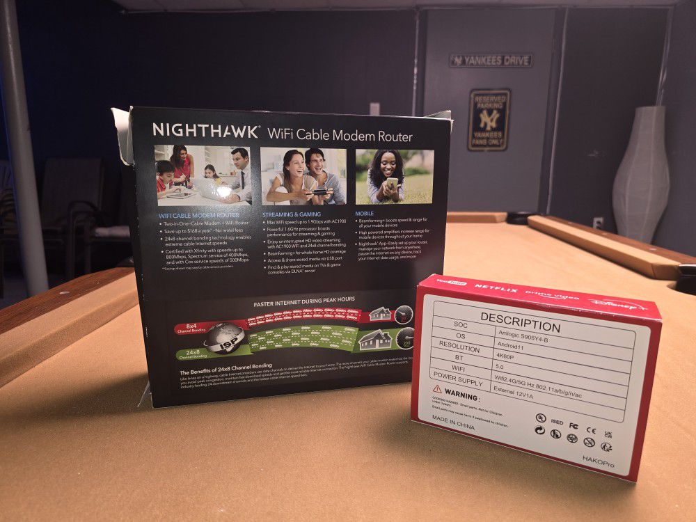 Netgear Nighthawk Modem Router And Kinhank Android Tv Box Like New