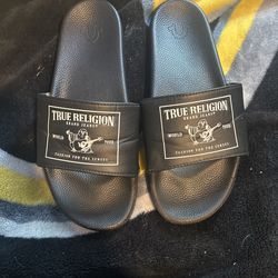 Black True Religion Slides Size 10