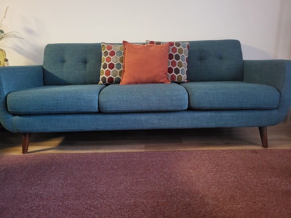 86" Teal Sofa