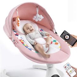 Baby Swing for Infants ,Remote Control Electric Bouncer for Babies, Portable Swing