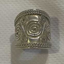 Sterling Silver Wide Ring 