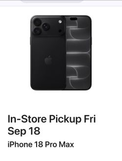 Unlocked iPhone 18 Pro Max 256GB Black