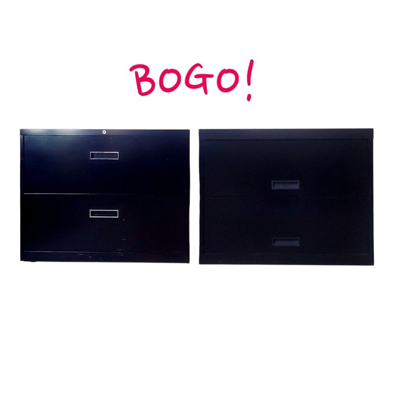 Black 2-Drawer Filing Cabinets