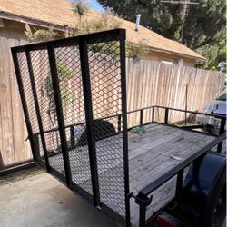 5x8 Utility Trailer with Top Folded In 