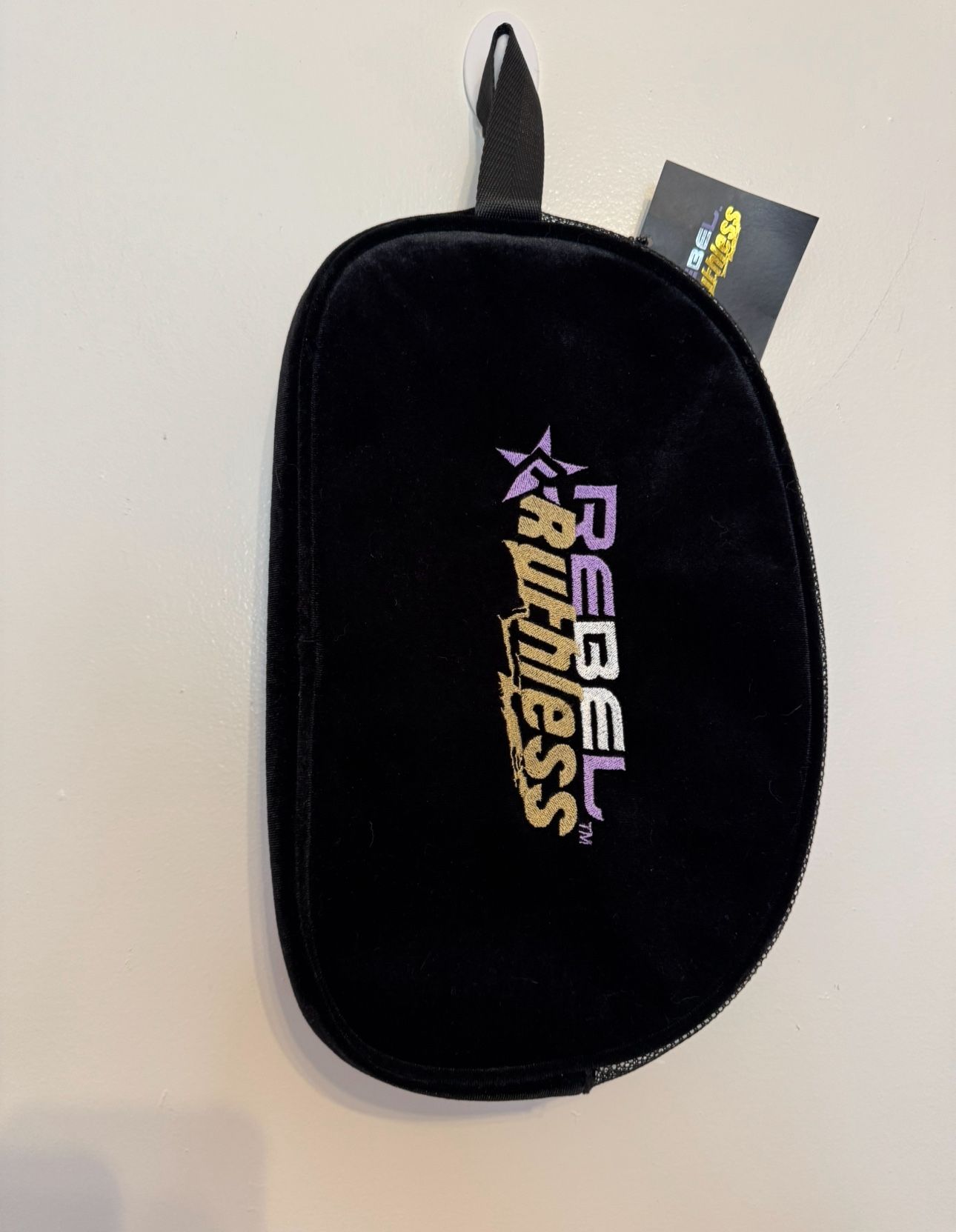 Rebel Ruthless Athletic Shoe Bag Velvet Mesh Black Cheer Gym Sports