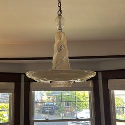 Vintage Glass Pendant Light 
