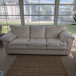 Sofa. Leather Seats & Backs Faux Leather Base, Sides , Back