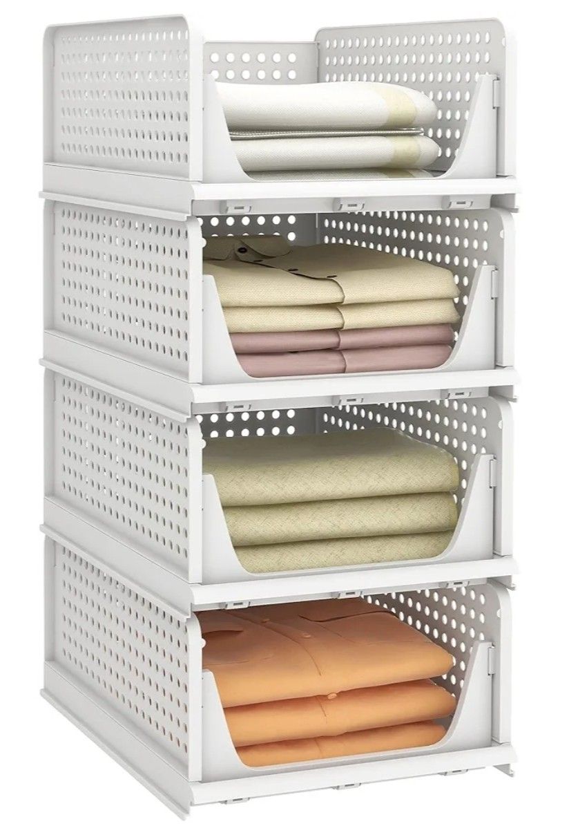 Stackable Plastic Storage Baskets