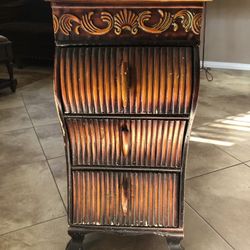 Distressed Decorative Storage Accent Table