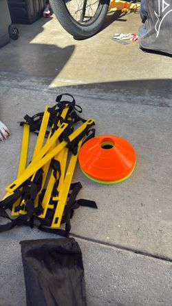 Cones and agility ladder