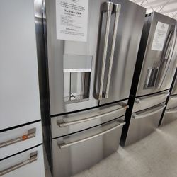 $3899(MSRP$4799, Save $900) GE CAFÉ SMART French 4 Door Refrigerator With Autofill Dispenser and Flatbread Compartment 