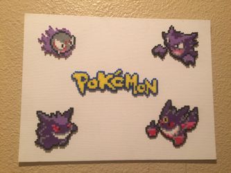 Pokémon ghastly evolutions Perler beads