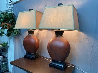 UTTERMOST Suri Burnished Red Table Lamps (Set of 2)