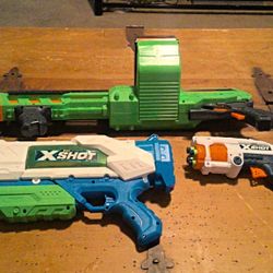 Large Nerf Gun, Small Nerf Gun & Water Gun All For $15 