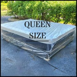 NEW QUEEN-SIZE PILLOW TOP MATTRESS & BOX SPRING ‐ 2PC