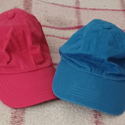 2 Hats Baseball Truck Cap Color: Red And Blue