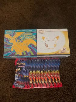Pokemon 30th Anniversary Celebrations ETB x Ascended Heroes ETB x 12 Destined Rivals Sleeved Booster Packs