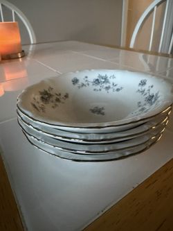 Johann Haviland Bavaria Germany Blue Floral Porcelain Plate