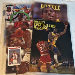 Lot Of 4 Magic Johnson Beckett Basketball Ball Card Magazines 1(contact info removed)