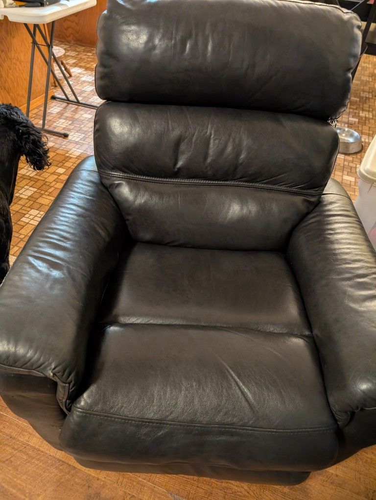 Brown Leather Electric Recliner