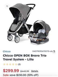 Chicco Bravo Trio Travel System – Lilla