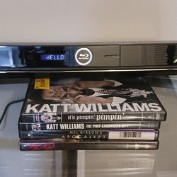 SHARP BLU-RAY/ DVD PLAYER WITH REMOTE AND MANUALS