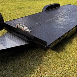 CAR HAULER EQUIPMENT UTILITY STEEL DECK TRAILER 20’x7’ W/SLIDE AWAY RAMPS