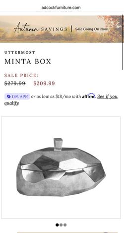 Uttermost Minta Silver Decorative Box – Large 15” Designer Accent