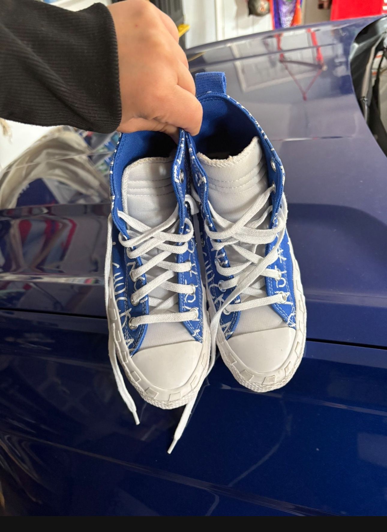 Converse Kids UNT1TL3D “Not A Chuck” Game Royal White High Size 5