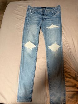 AMIRI JEANS MX1 WHITE SUEDE