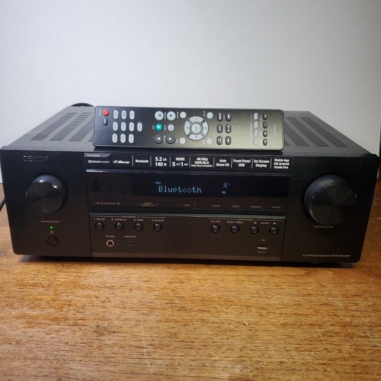 Denon Bluetooth AVR S540BT 4K AM/FM Receiver With Remote