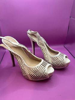 White Sling back Platform sandals