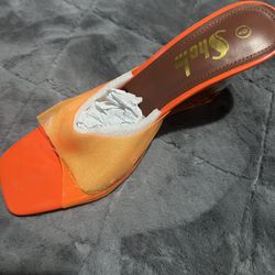 SheIn Neon Orange Wedges 