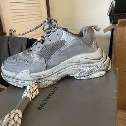 Balenciaga Gray Triple S Shoes