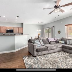 Large Sectional Plush Couch