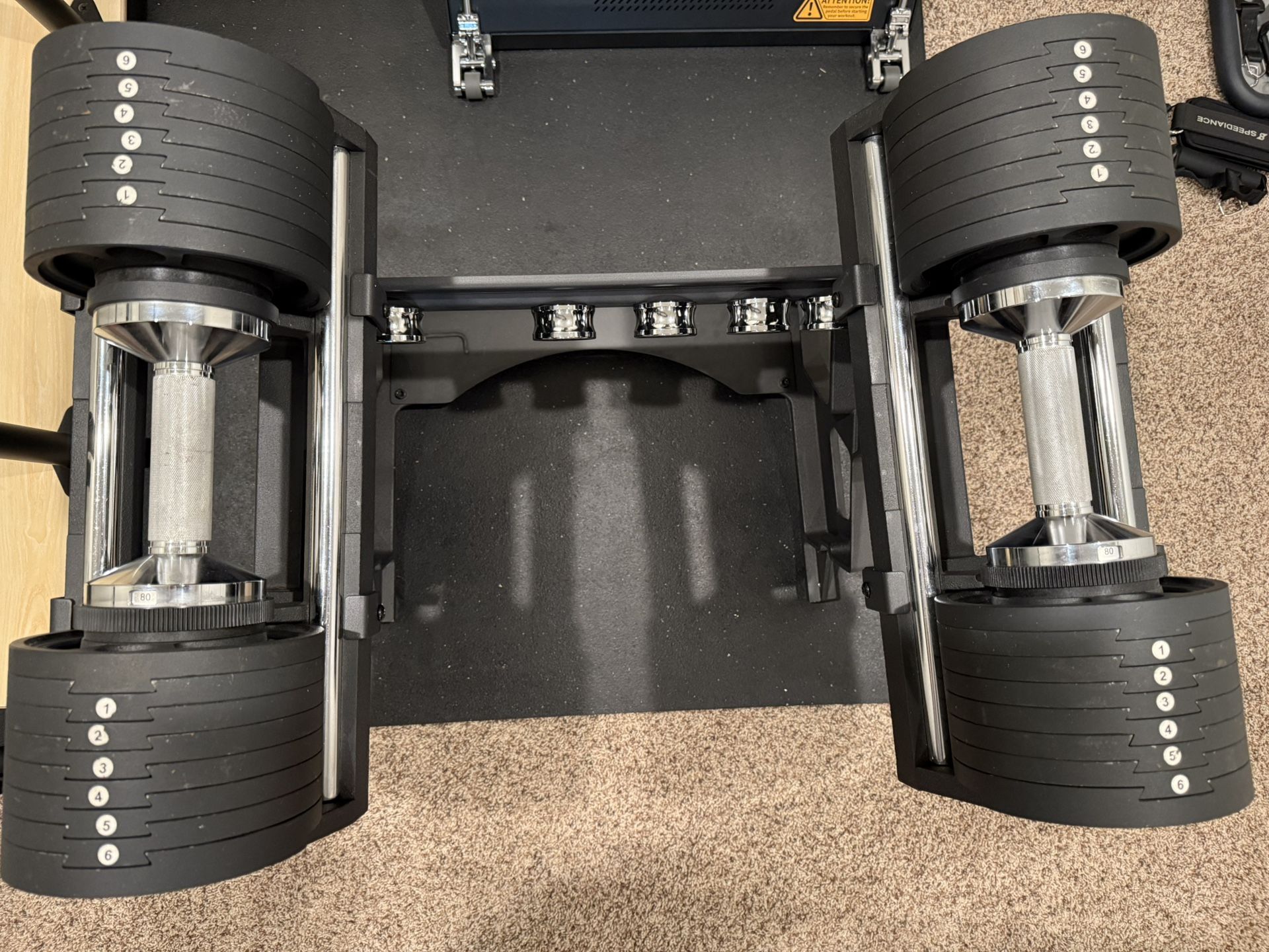 Snode adjustable DBs (80lbs Each) With Metal Stand