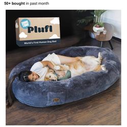 Plufl, The Original Human Dog Bed for Adults, Kids, and Pets! Comfy Plush Large