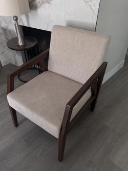 Modern Upholstered Wooden Accent Chair