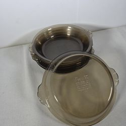 PYREX AMBER BROWN MIXING 6' BOWL Quantity 7   Very Nice ! 