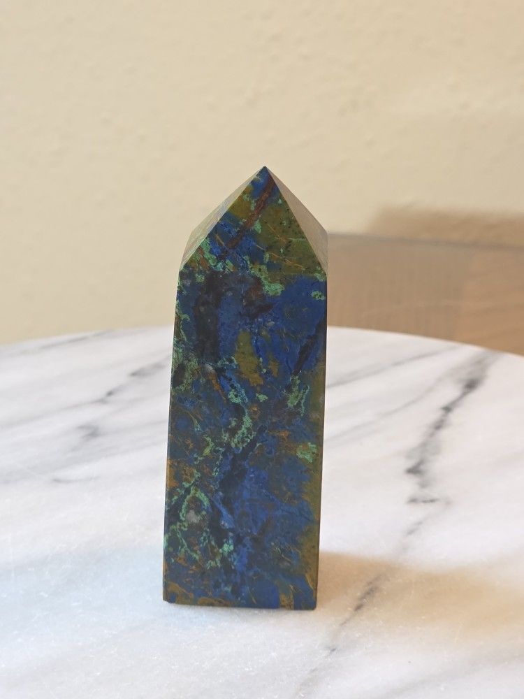 0.4 Lb (168g) Azurite Tower Quartz Crystal 