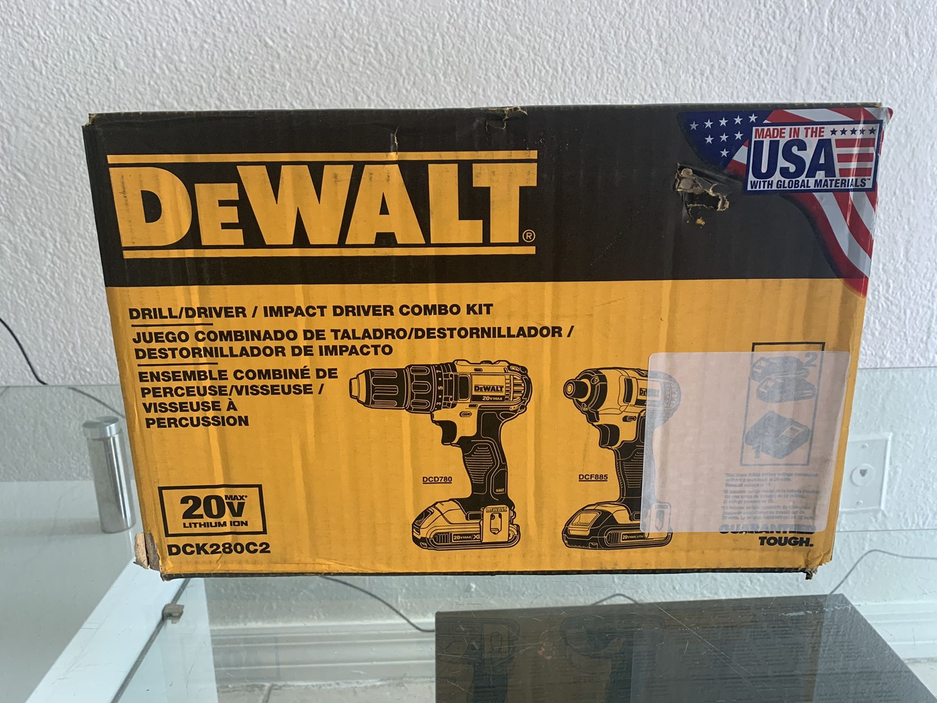 DEWALT 20V MAX Impact Driver and Drill Combo Kit (DCK280C2)