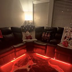 Reclining Sectional W Built In LED Lights 