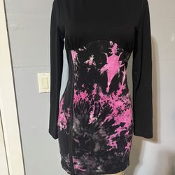 Pink Tie Dye Dress New Size Large 