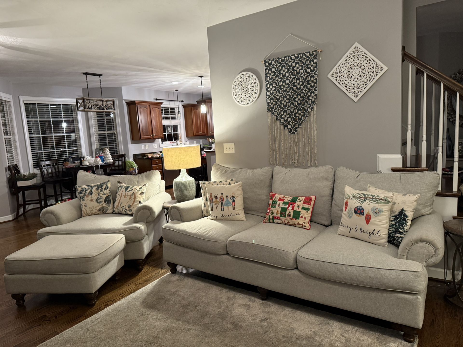 Sofa, Chair And Ottoman