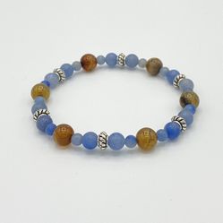 Encouragement & Good luck Bracelet | 4-10mm Semi-precious Gemstone Bracelet | Amazonite | Handmade |