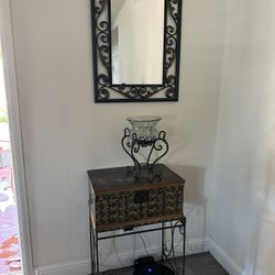 Mirror and storage Box 