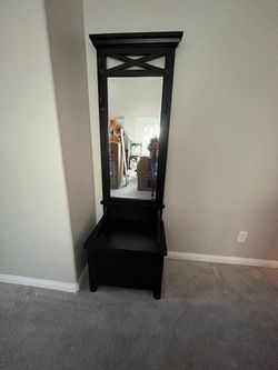 Hall Tree with Mirror & Storage Box Seat (50% off)